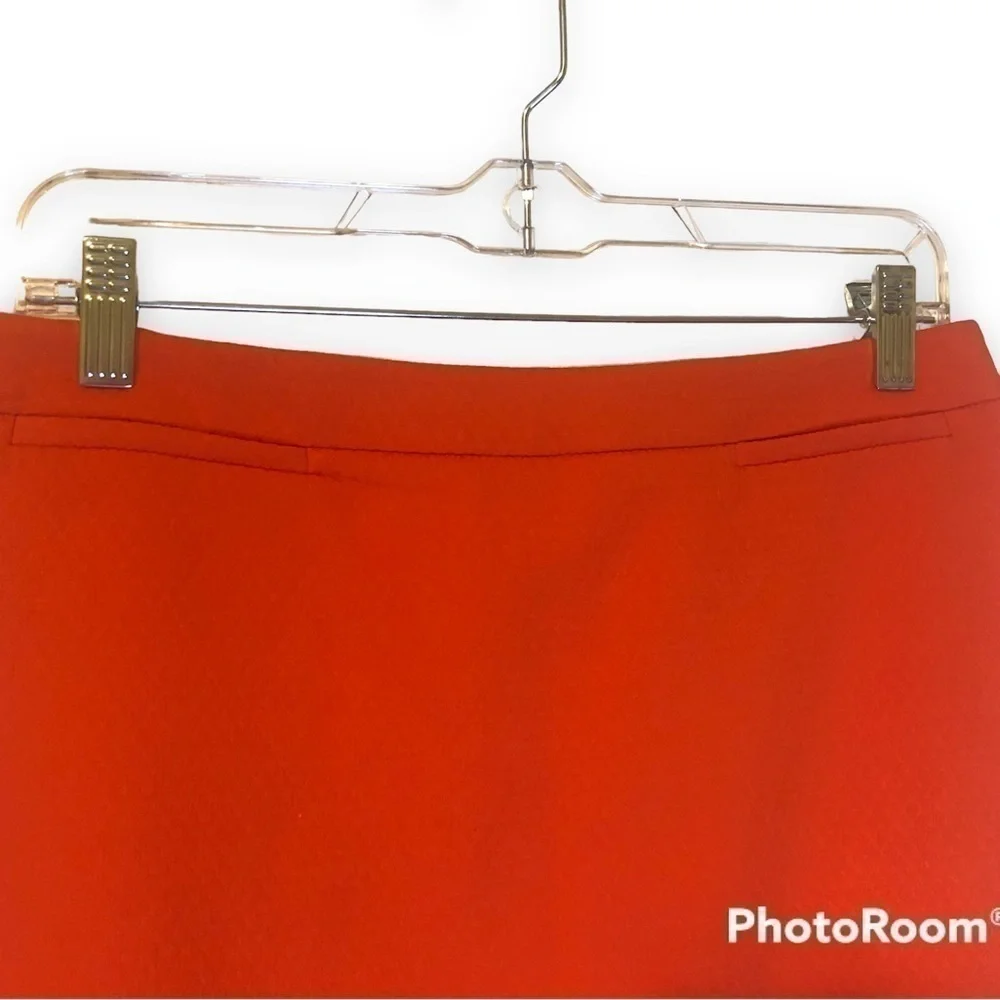 HALOGEN Womens Orange Textured Pencil Skirt Fully Lined Like New Size 10